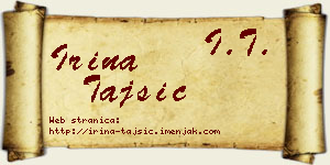 Irina Tajsić vizit kartica